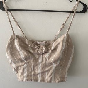 Crop top bow shirt